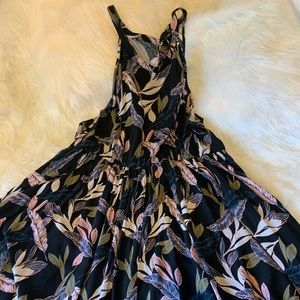 High-neck floral dress